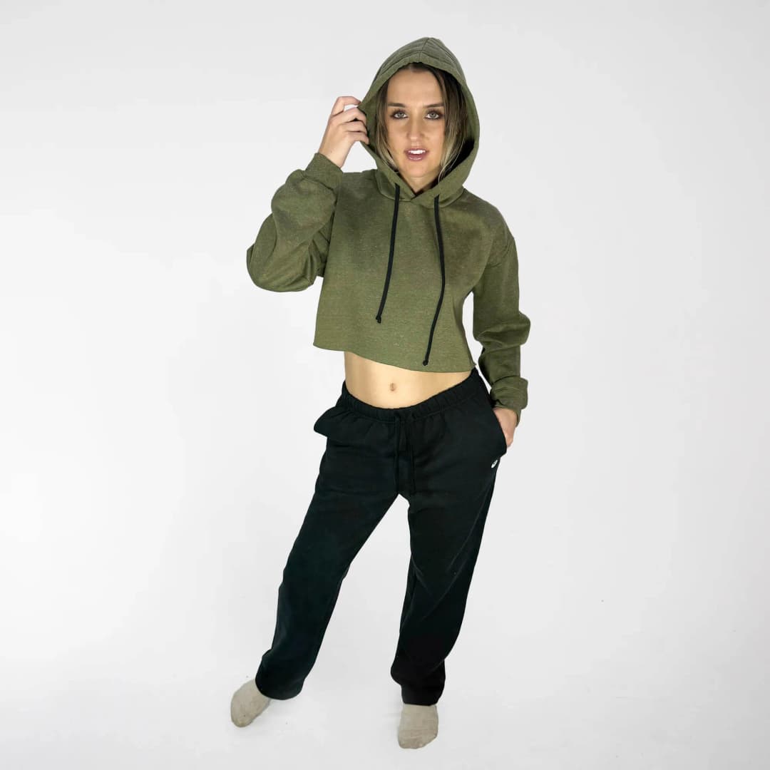 Ladies Fleece Cropped Hoodie