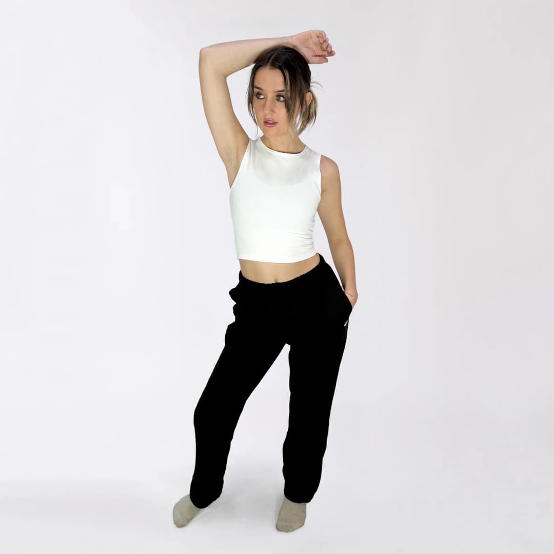 Ladies Formfitting Cropped Muscle Tank 